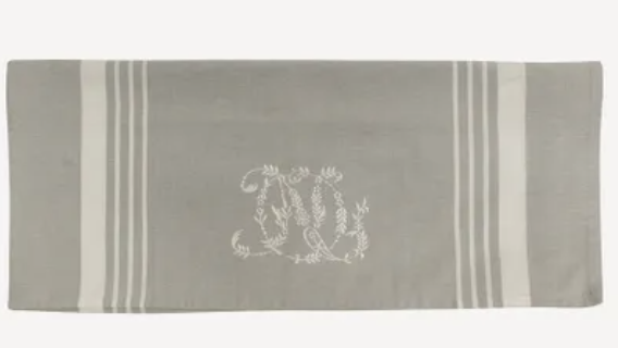 Monogram Tea Towel - Natural