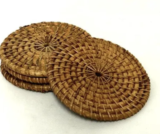 Lombok Coaster s/4 Antique Brown