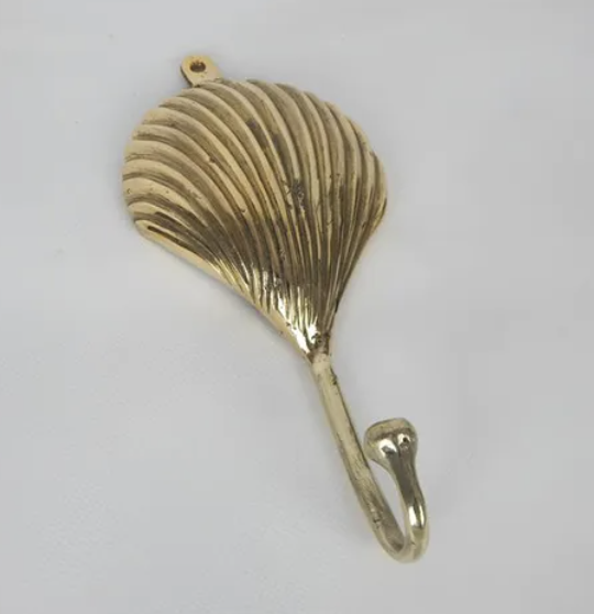 Brass Hook Scollop Shell