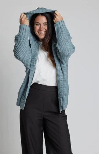 Chalet Cardigan Duck Egg L