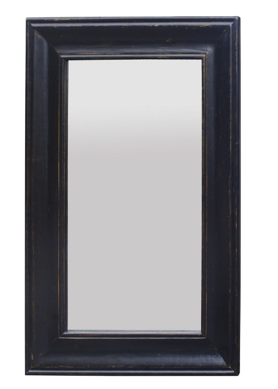 Solid Oak Mirror Black 1 x 1.5"