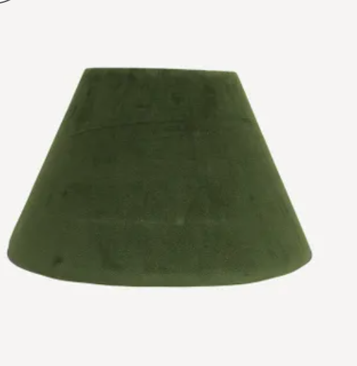 Velvet Coolie Shade - Olive Green