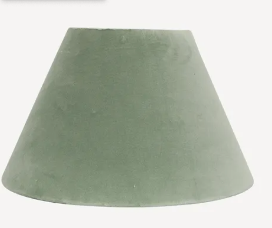 Velvet Coolie Shade - Sage Green