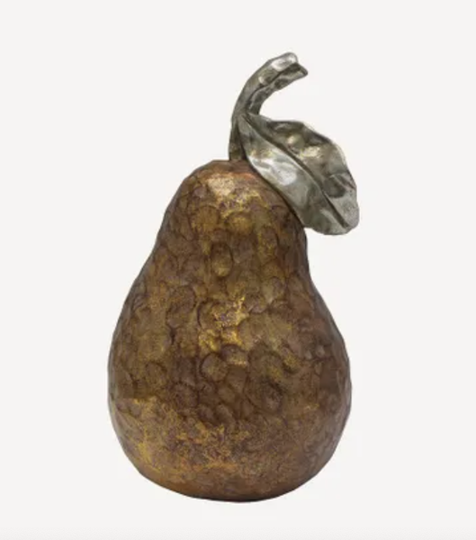 Gold Pear Ornament - Large