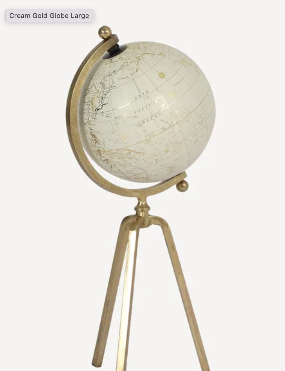 Cream Gold Globe - Large