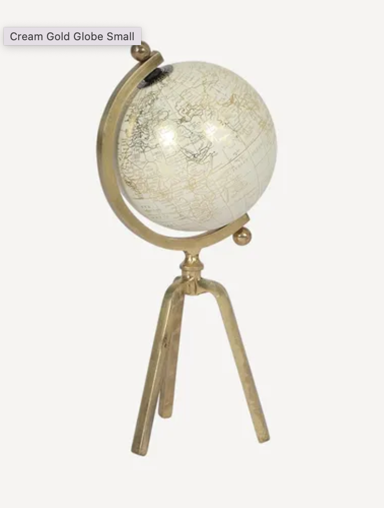 Cream Gold Globe - Small