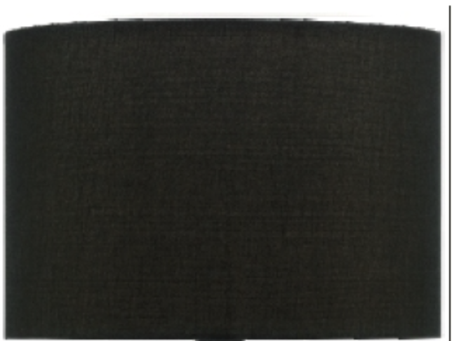 Black Linen Drum Shade