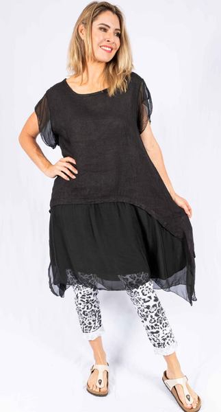Linen Dress - Black