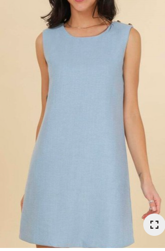 Harlow Dress Powder Blue - Medium