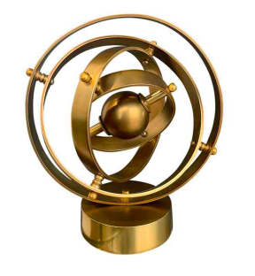 Brass Finish Armillary with Alum Ball