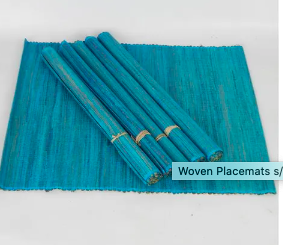 Woven Placemats Aqua 36x 50cm