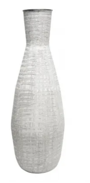 Olive Iron Vase - White Scratch