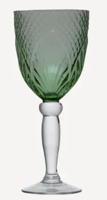 Vintage Green Goblet