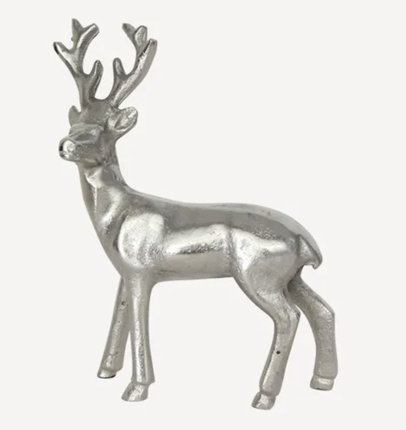 Antique Silver Deer Standing