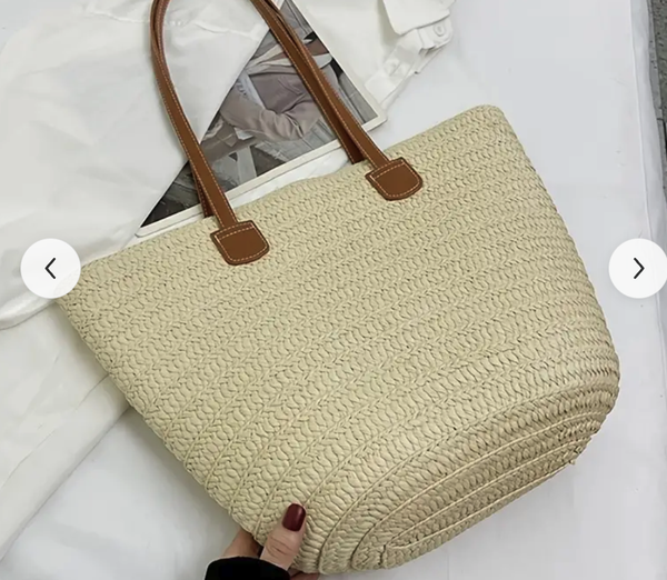 Large carry tote Straw
