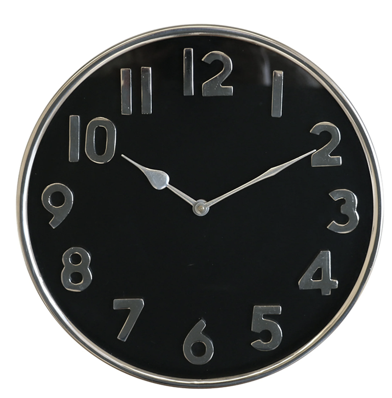 Nickel Finish Clock