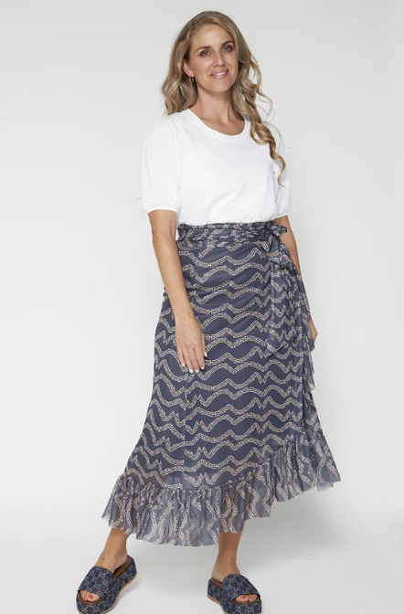 Jasmine Skirt  - Ocean Waves- 10