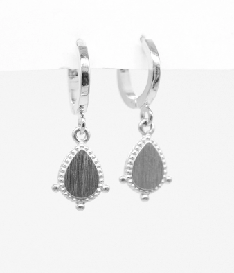 Earing Tear Drop Silver