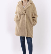 Teddy Coat Short Beige