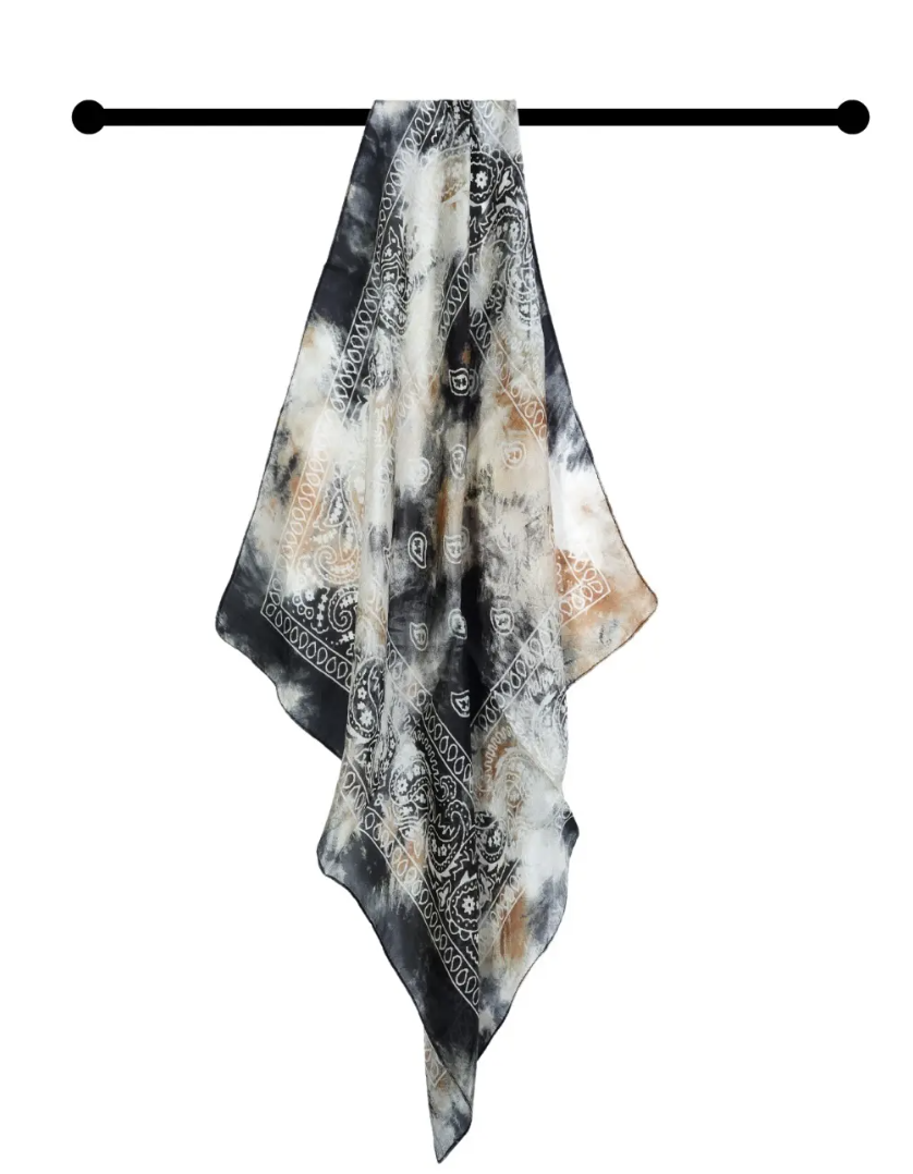 Geometric Pure Silk Square Scarf