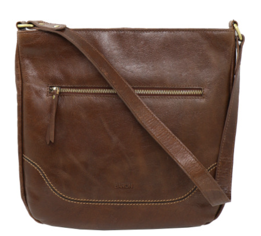 Buffed Leather Shoulder Bag