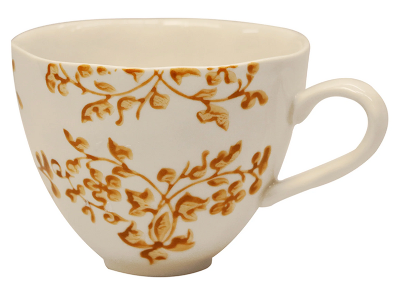 Florentine Ochre Handpainted Cup