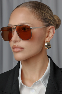 Otra Sorrento Gold Pink Mirror Sunglasses