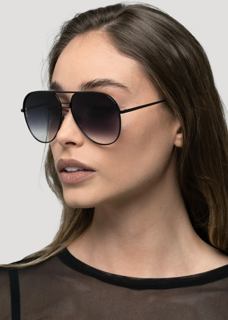 OTRA Transit Black Smoke Sunglasses