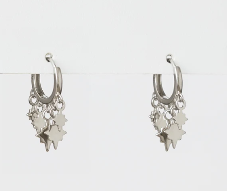 Earrings Silver  Celestial huggie