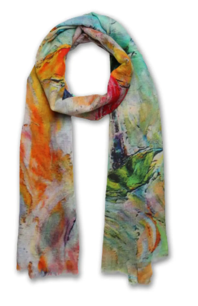 Abstract Art Merino Silk Scarf