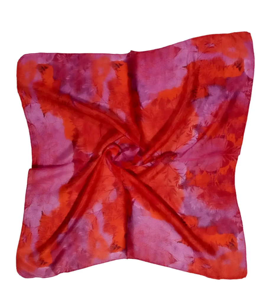 Abstract Pure Silk Square Scarf