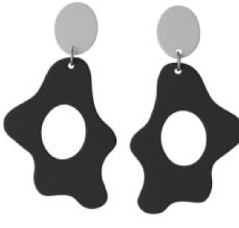 Cloud Earrings Black