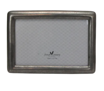 Rounded Pewter Photoframe 4x6"