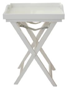 White Wooden Tray Table