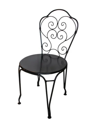 Black Iron Paris Chair