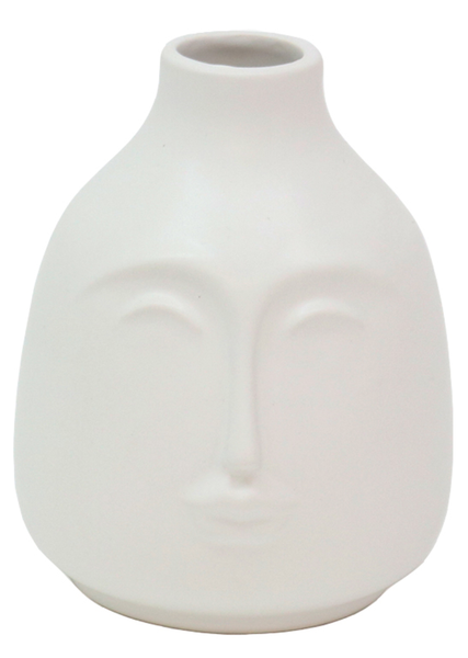 Bahari Face Vase White
