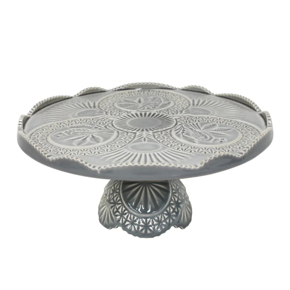 Cristal Footed Cake Stand - Grey