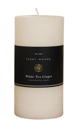 Pillar Candle 3x6 White Tea and Ginger