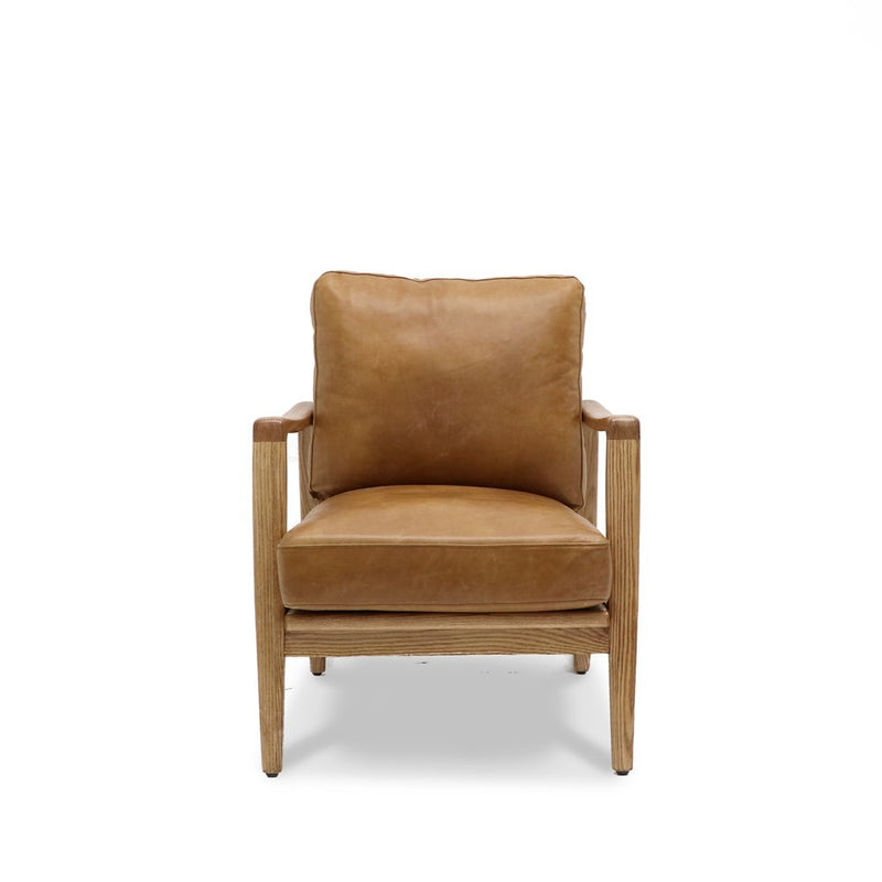 Reid Leather Armchair - Tan