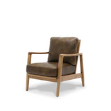 Reid Leather Armchair - Brown
