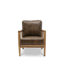 Reid Leather Armchair - Brown