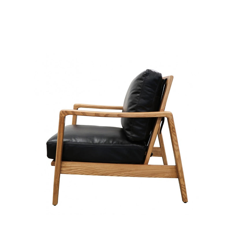 Reid Armchair Black Leather