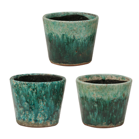 Rustic Teal Planters