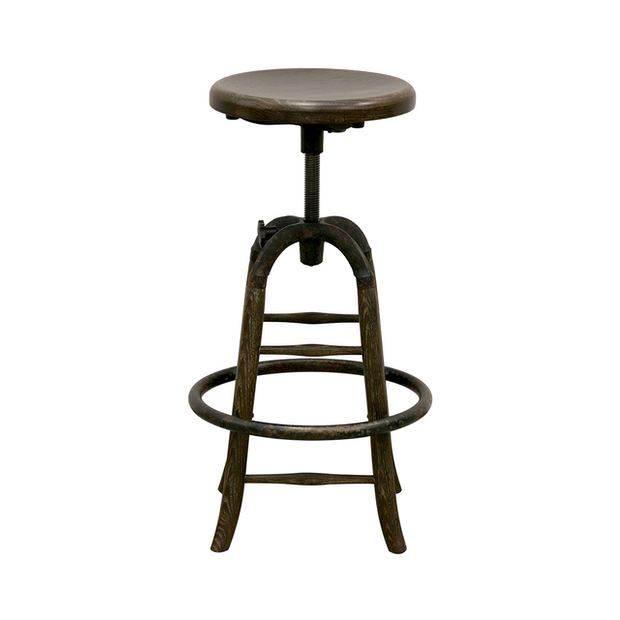 Oxfordshire Dark oak Bar Stool