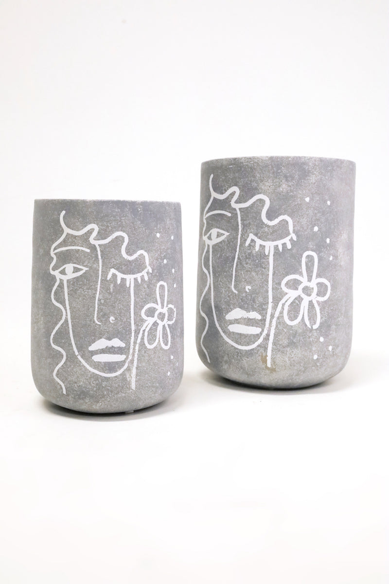 Picasso Cement Vase