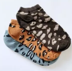 Socks s/3 Leopard no shows