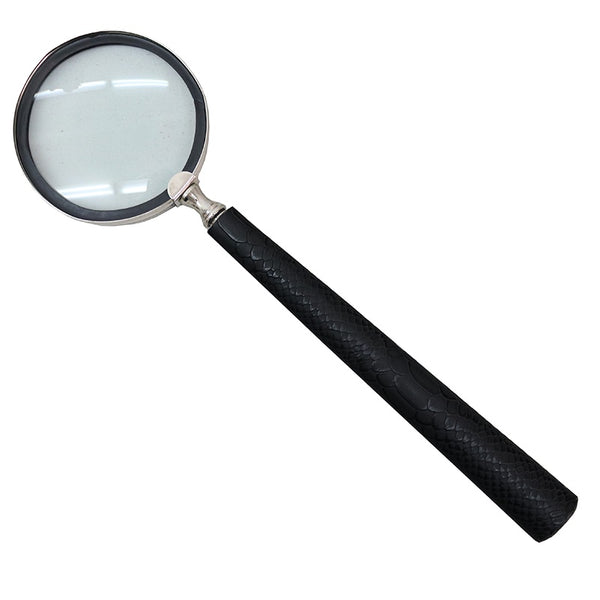 Magnifying Glass - Black Leather Handle