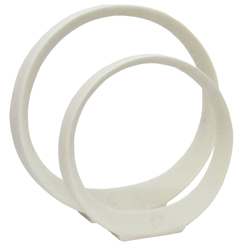 Circle Sculpture - White - Small