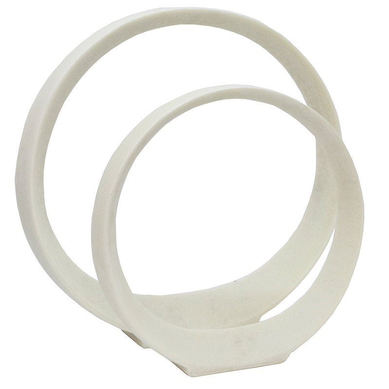 Circle Sculpture - White - Large