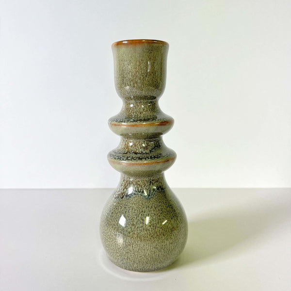 Spindle Candle Holder - Earthy Green